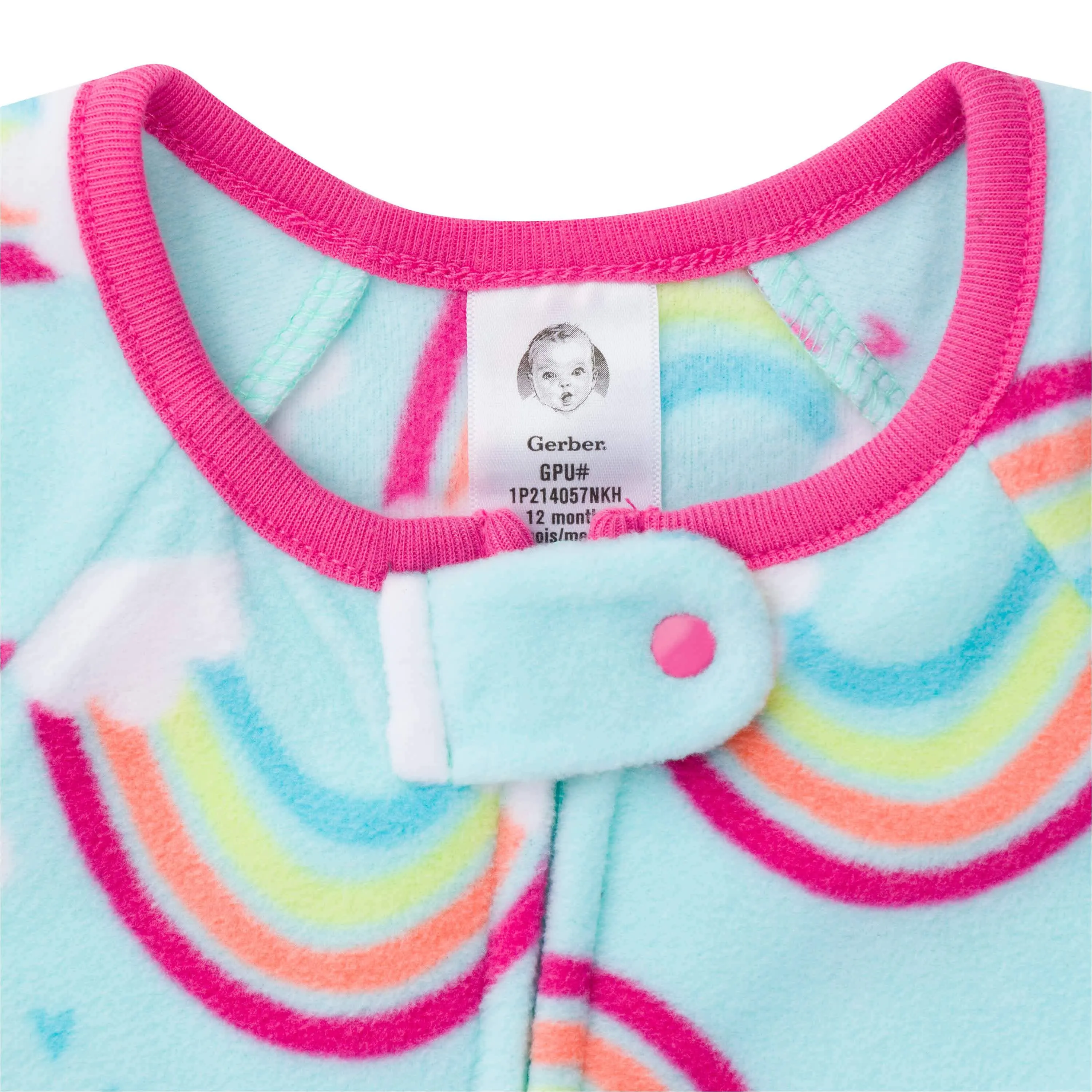 2-Pack Baby & Toddler Girls Rainbow Fleece Pajamas