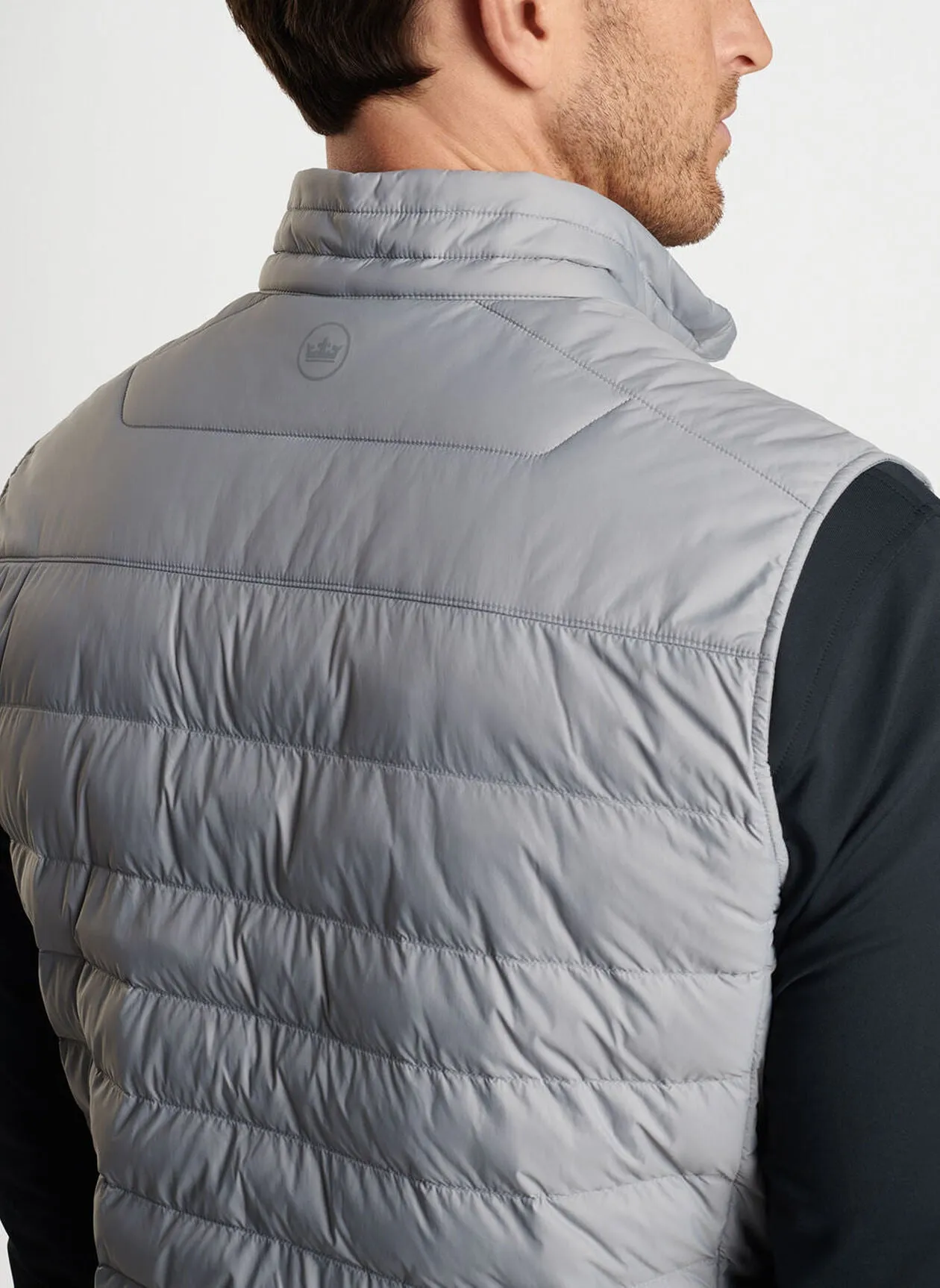 All Course Vest in Gale Grey by Peter Millar