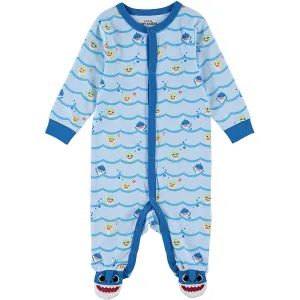 Baby Shark Repeating Characters Novelty Sleep and Play Footed Pajamas