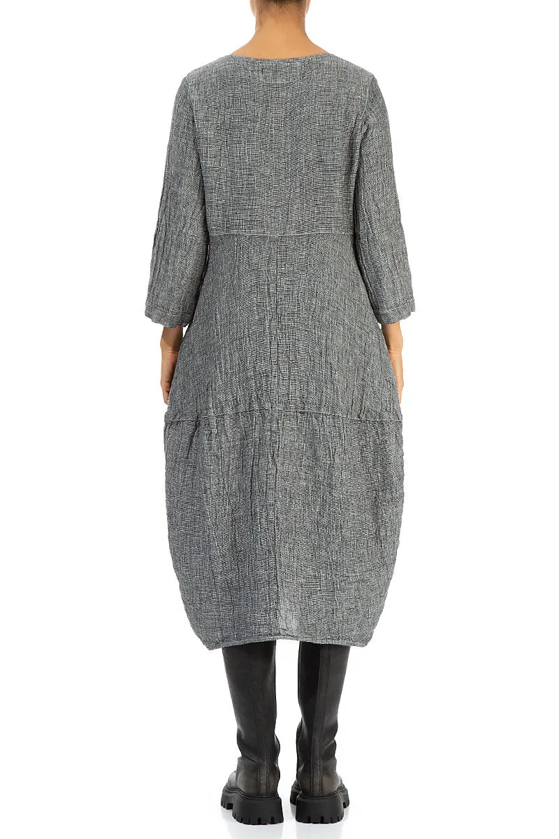 Balloon Grey Mélange Linen Dress