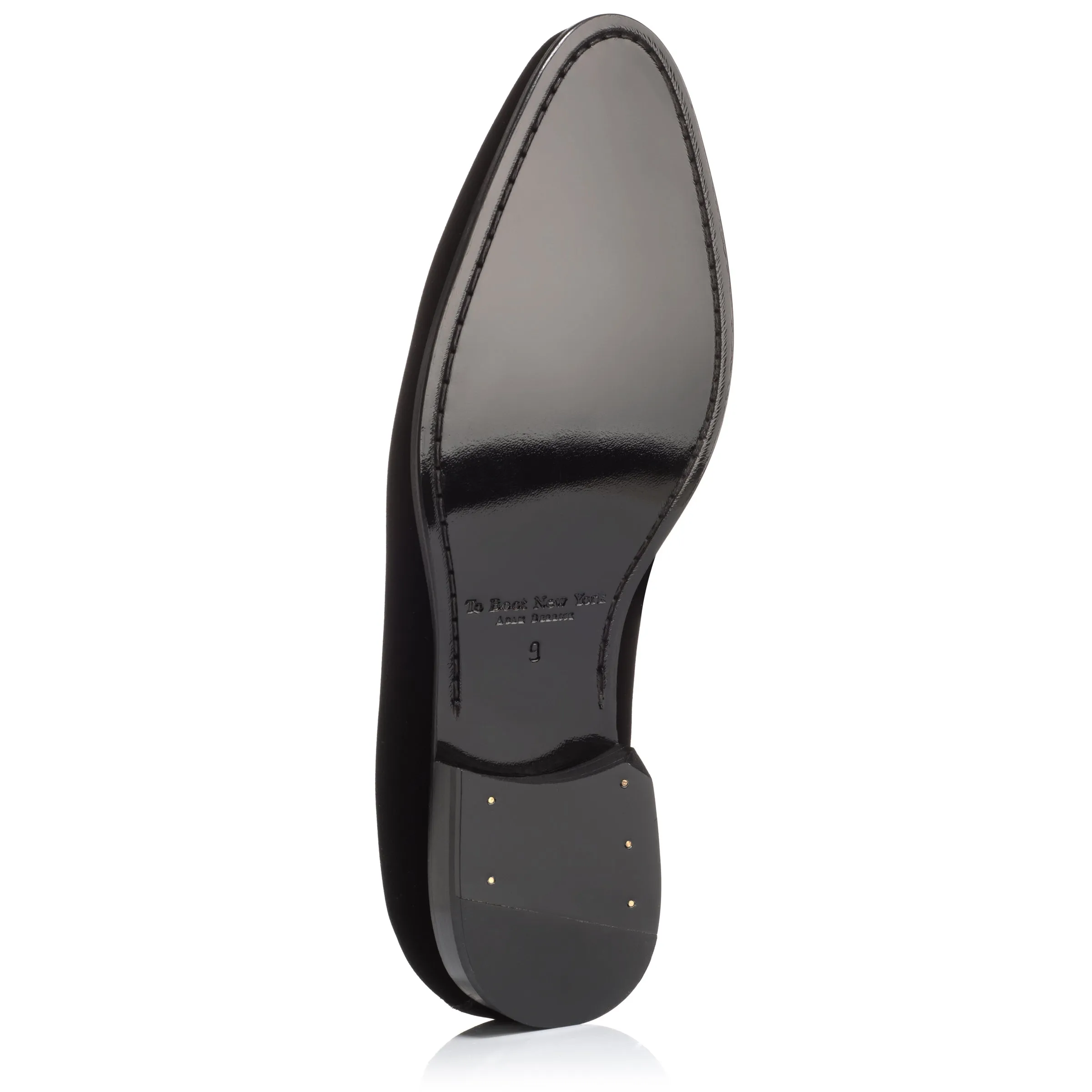 Bolton Black Velvet Slip on