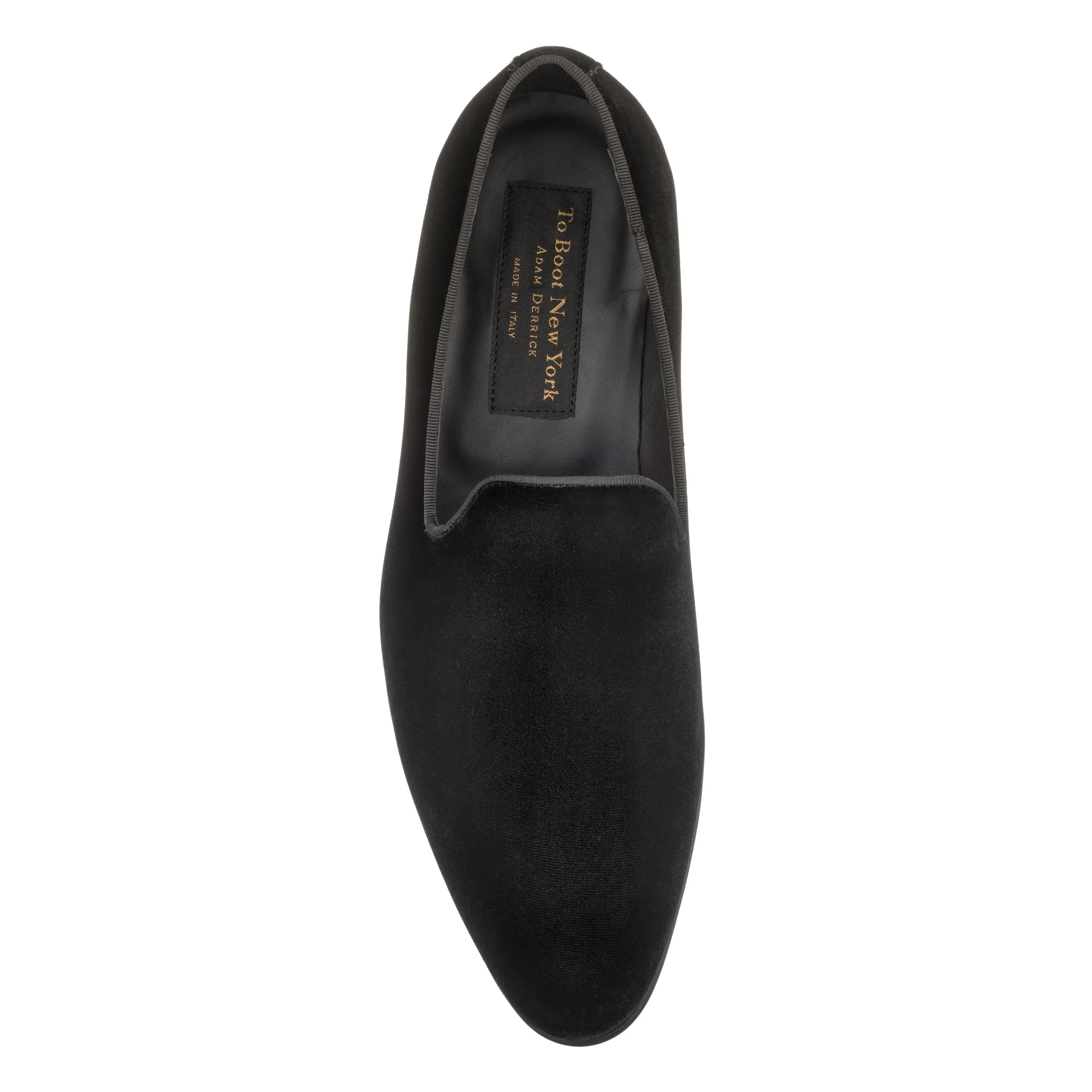 Bolton Black Velvet Slip on