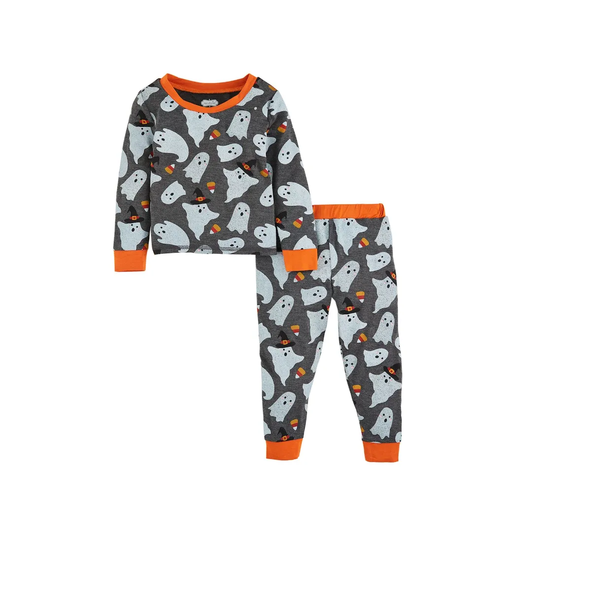 CANDY CORN & GHOST GLOW PAJAMA SET BY MUD PIE