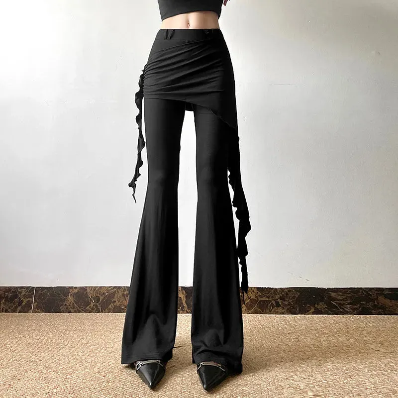 Casual Ruffles Halloween Slim Pants