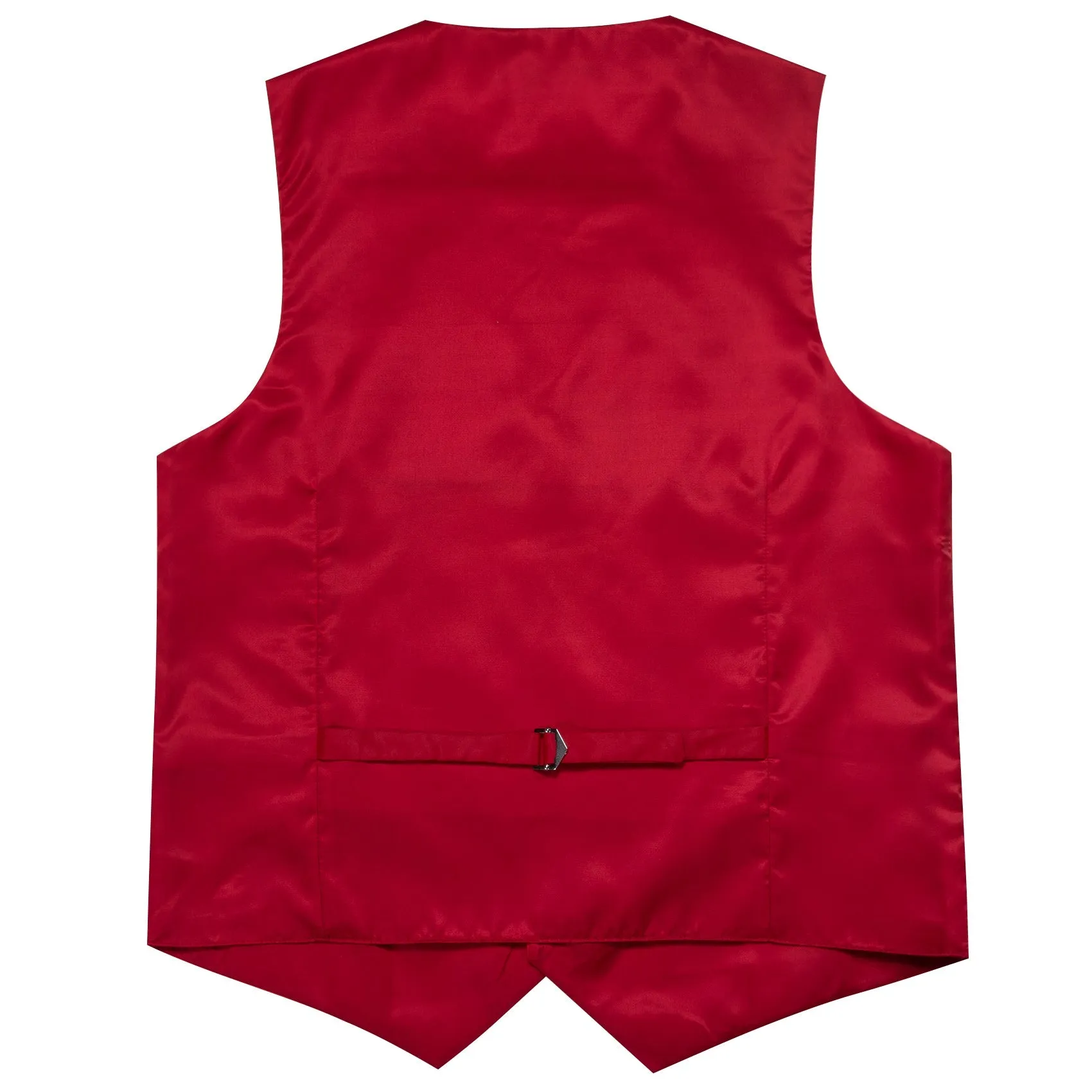 Classic Red Solid Splicing Jacquard Men's Vest