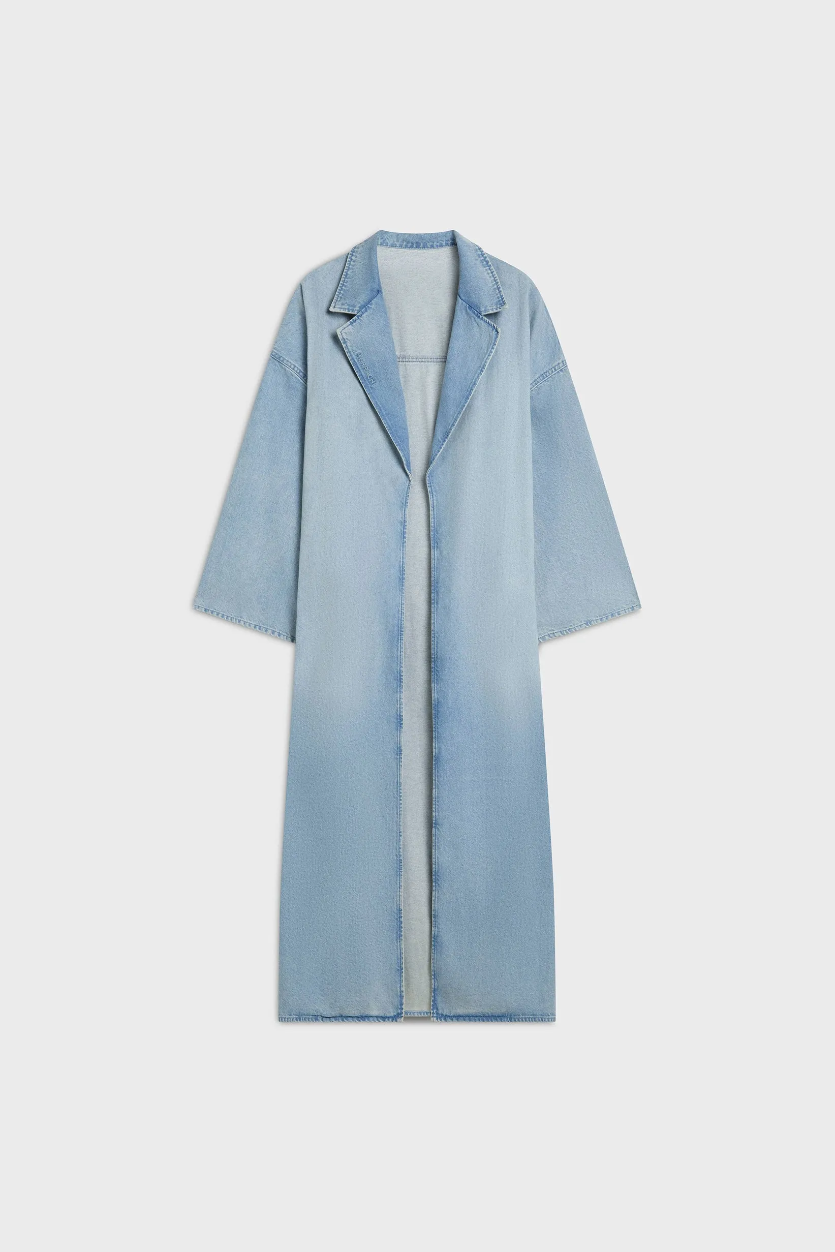 Denim Abaya | Washed Silver Blue