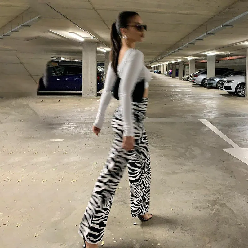 Ellia Zebra Print Pant