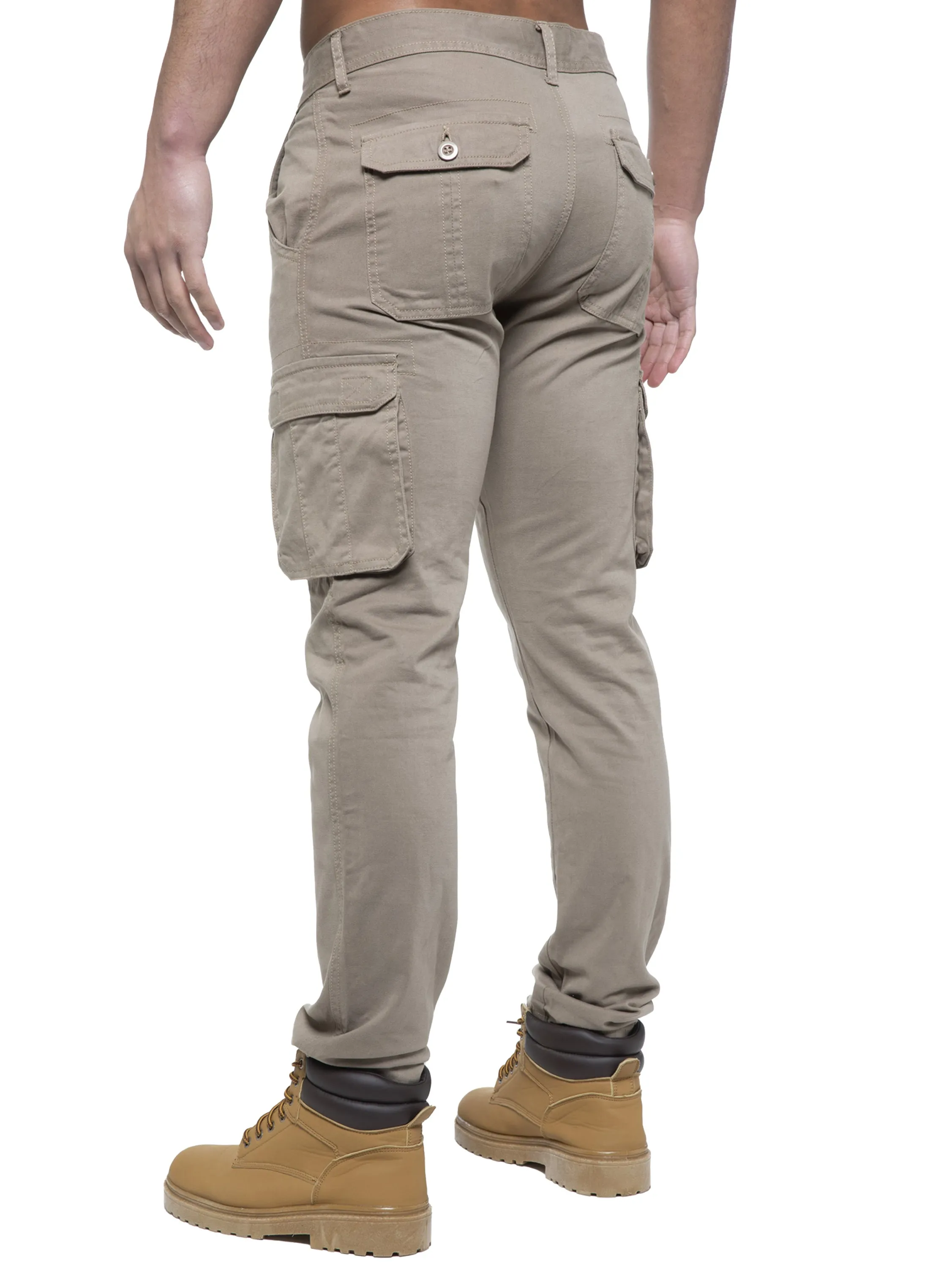 Enzo | Mens Cargo Straight Fit Jeans