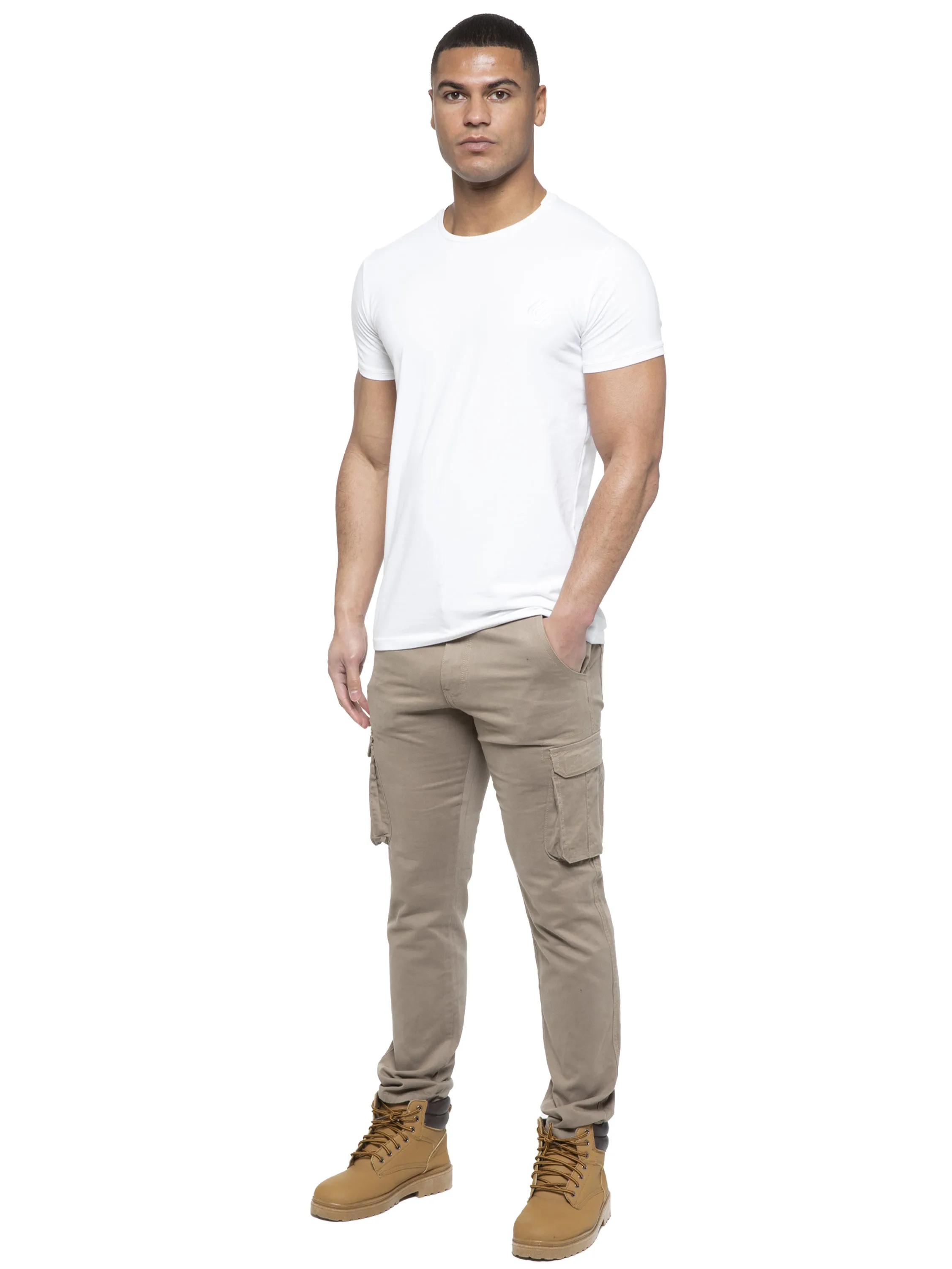 Enzo | Mens Cargo Straight Fit Jeans