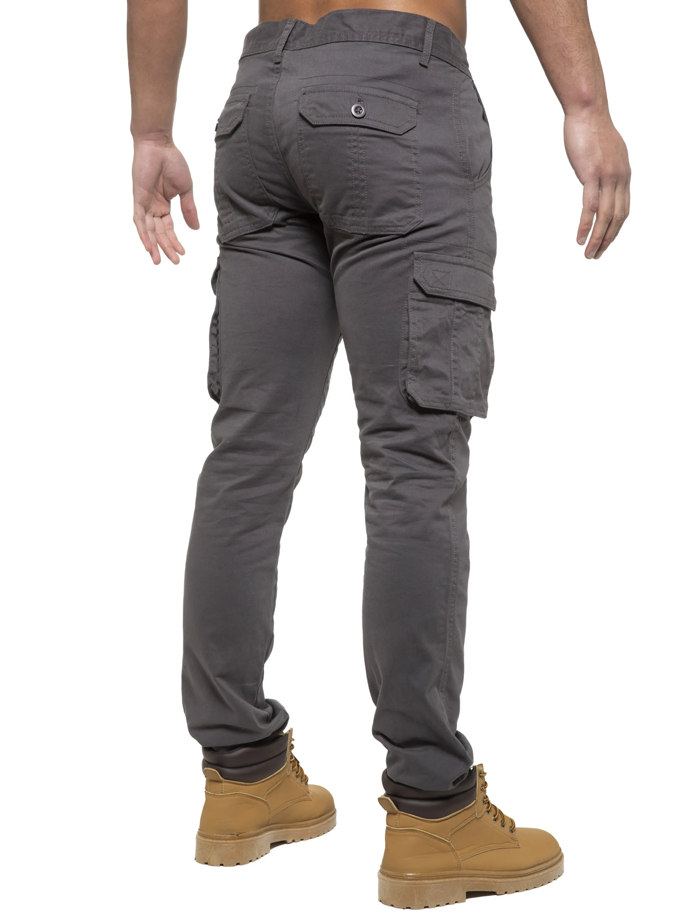 Enzo | Mens Cargo Straight Fit Jeans