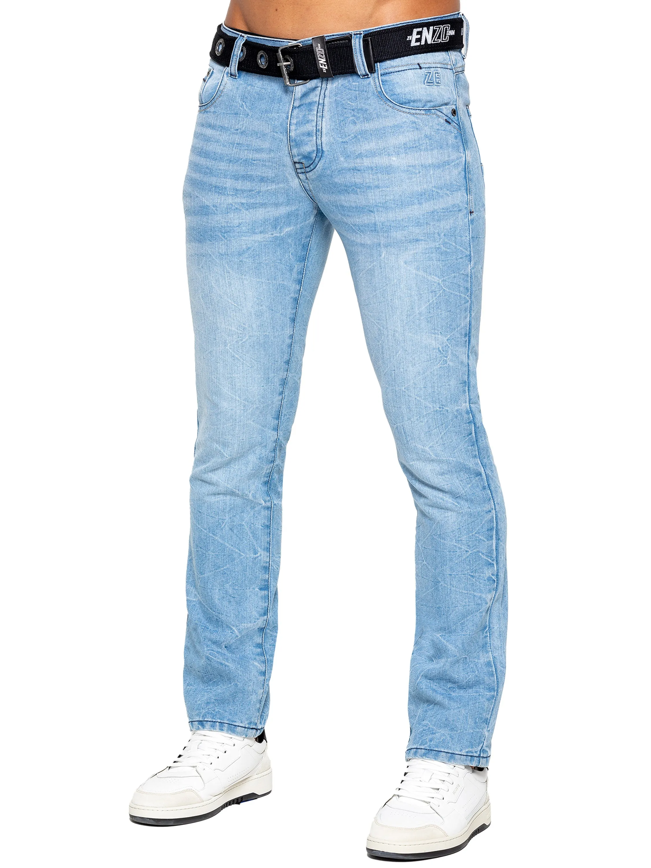 Enzo | Mens Denim Straight Fit Jeans