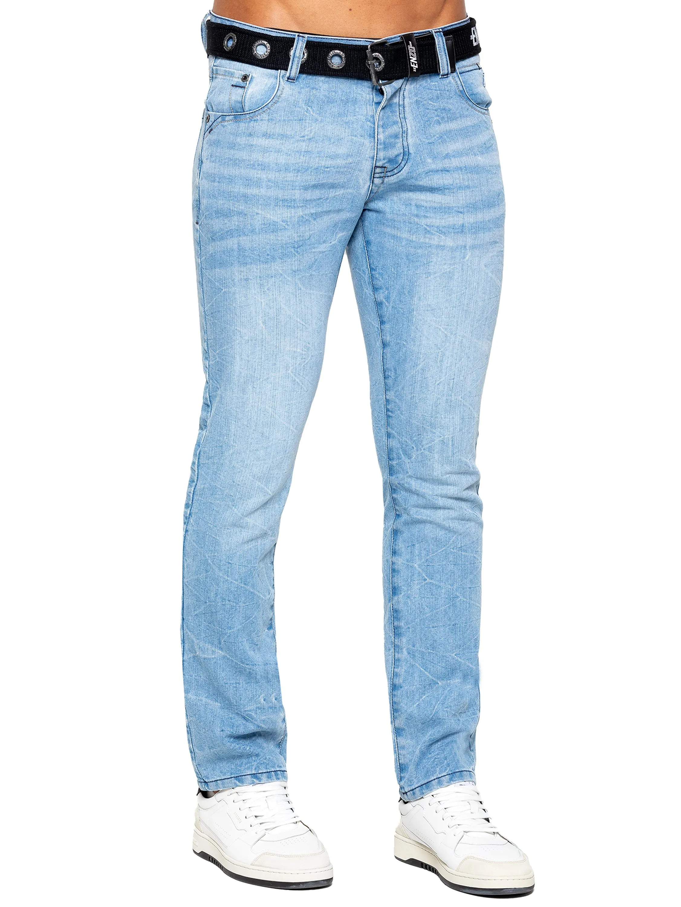 Enzo | Mens Denim Straight Fit Jeans