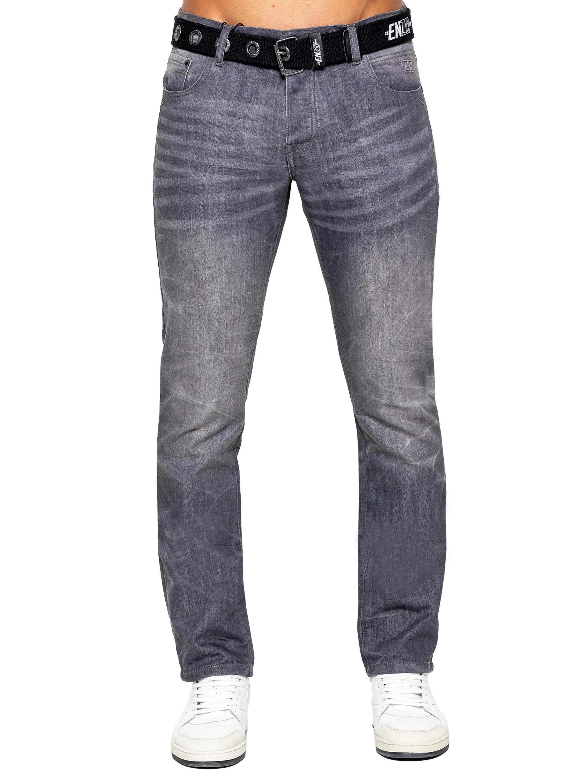 Enzo | Mens Denim Straight Fit Jeans