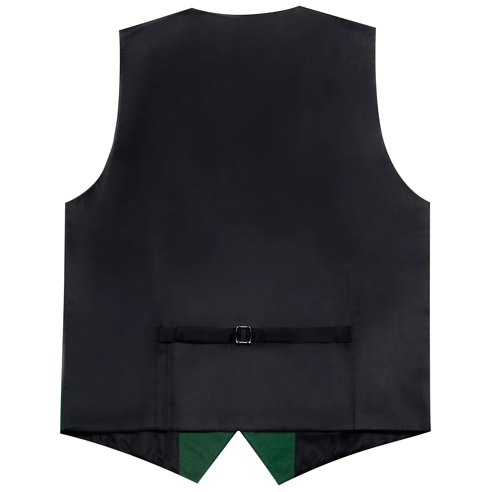 ForestGreen Solid Jacquard Men's Collar Vest