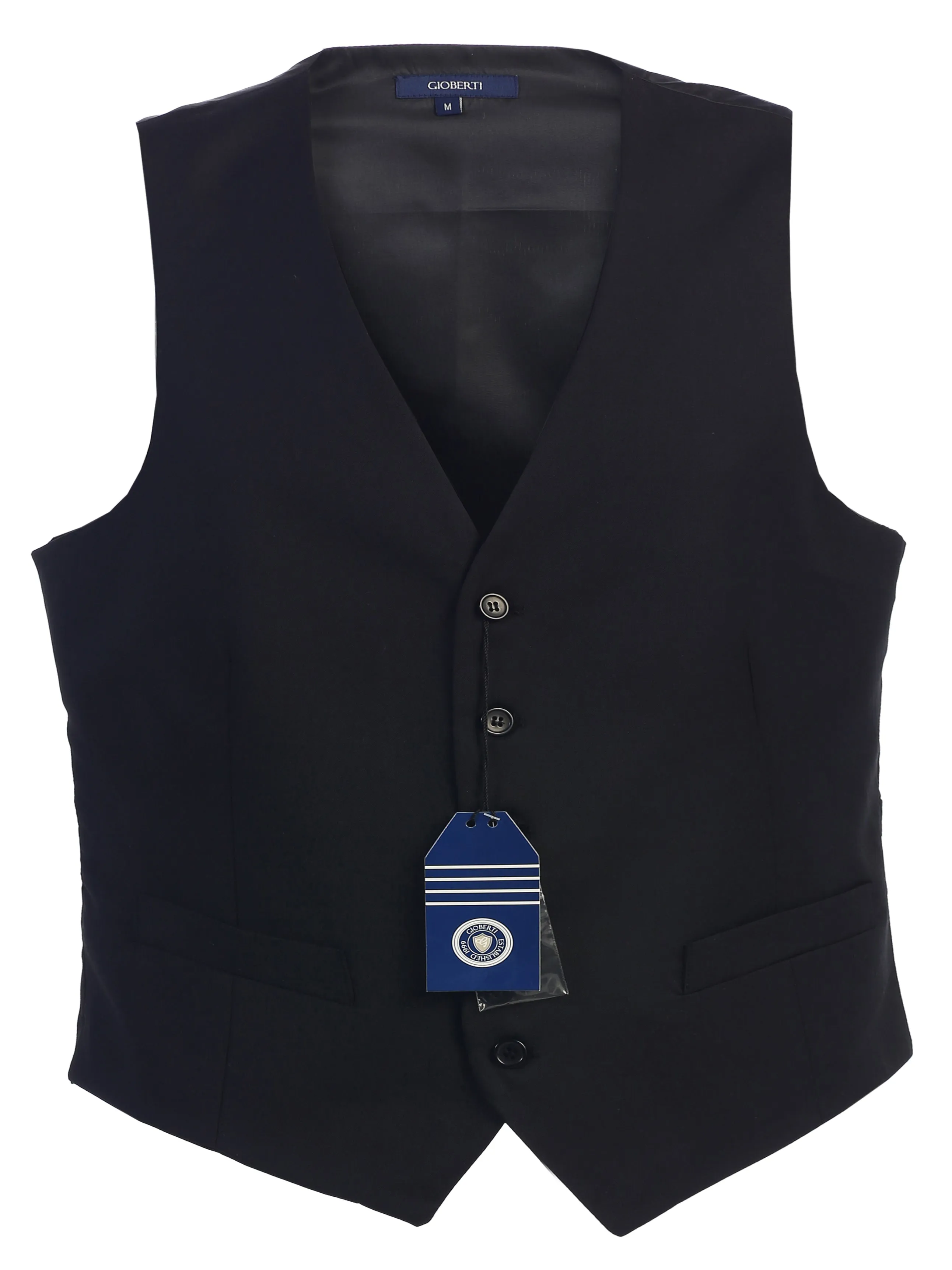 Gioberti Men's Black Formal Suit Vest