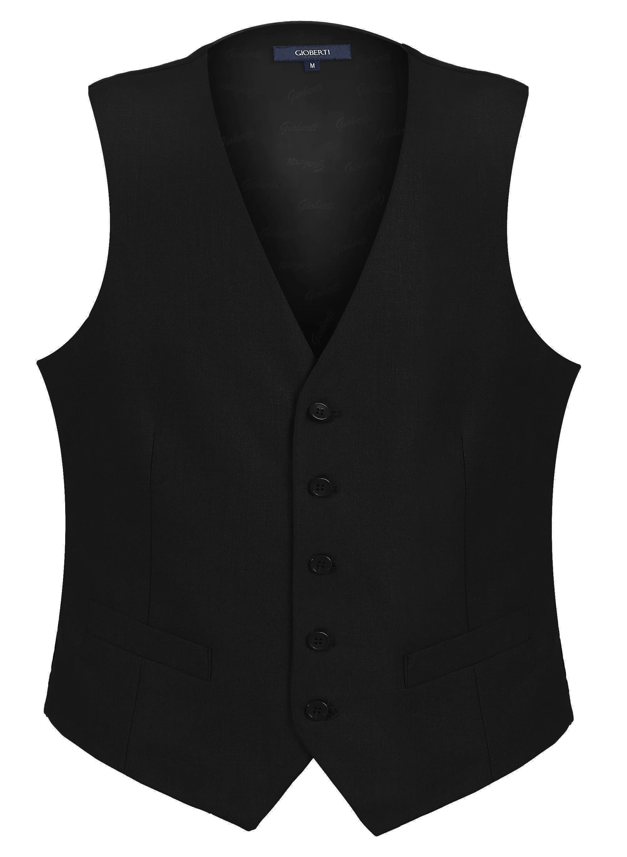 Gioberti Men's Black Formal Suit Vest