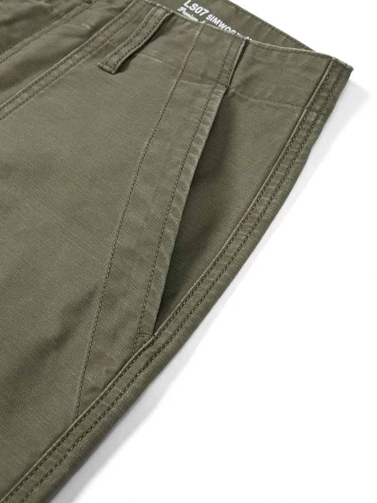 High Standard Series Loose Straight Slubcotton Fabric Pants - Vintage Casual Trousers