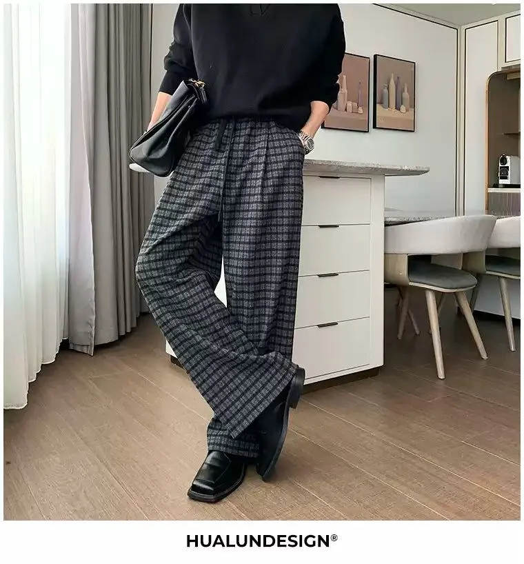 Hua Casual Fine Checked Pants