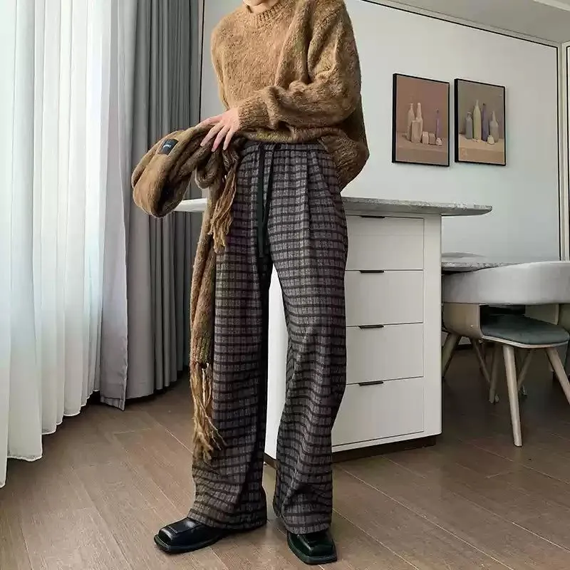 Hua Casual Fine Checked Pants