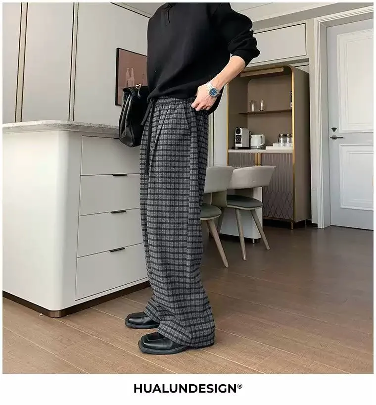 Hua Casual Fine Checked Pants