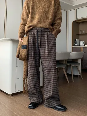 Hua Casual Fine Checked Pants