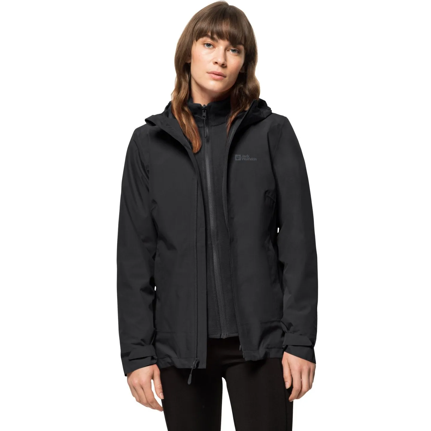 Jack Wolfskin Moonrise Womens 3in1 Waterproof Jacket - Black