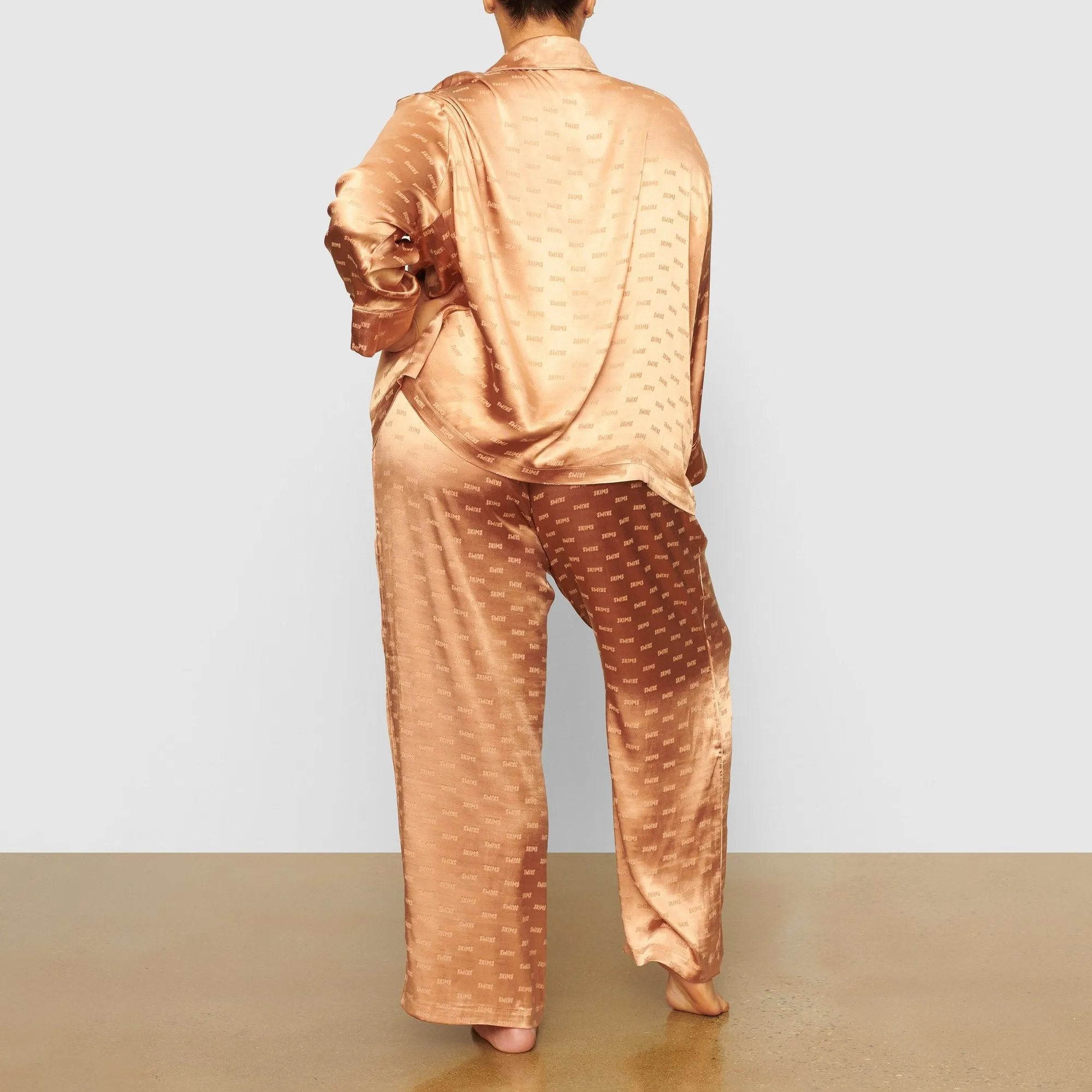 JACQUARD SLEEP PANT | OCHRE