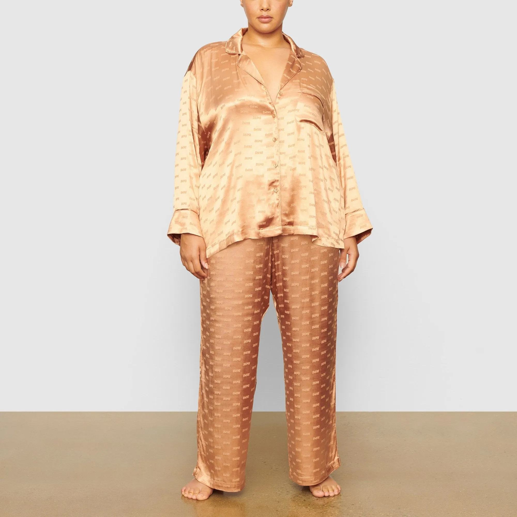 JACQUARD SLEEP PANT | OCHRE