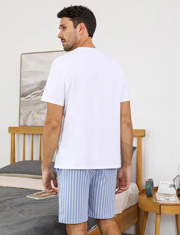 Jingtong-Men's Woven Striped Lounge Pants