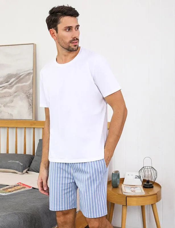 Jingtong-Men's Woven Striped Lounge Pants