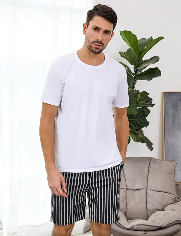 Jingtong-Men's Woven Striped Lounge Pants