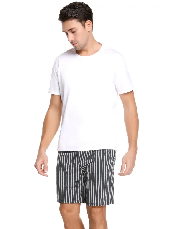 Jingtong-Men's Woven Striped Lounge Pants