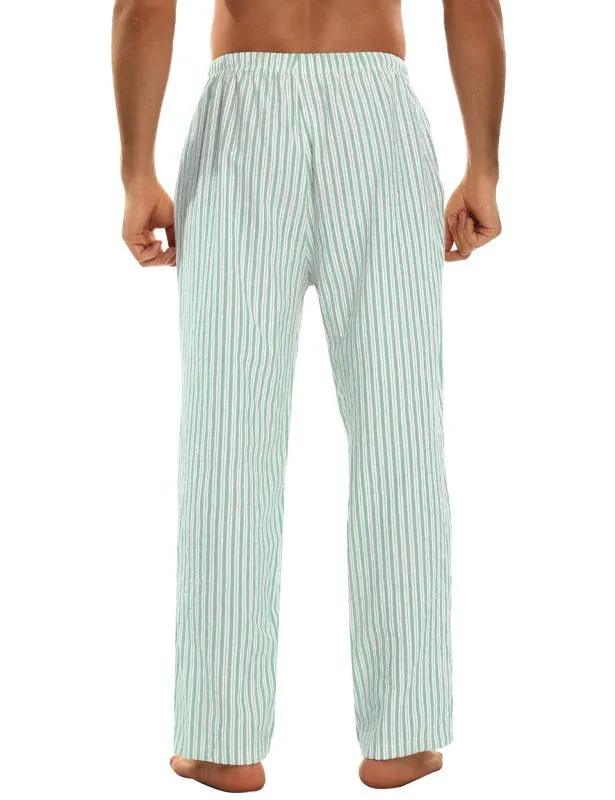 Jingtong-Men's Woven Striped Lounge Pants