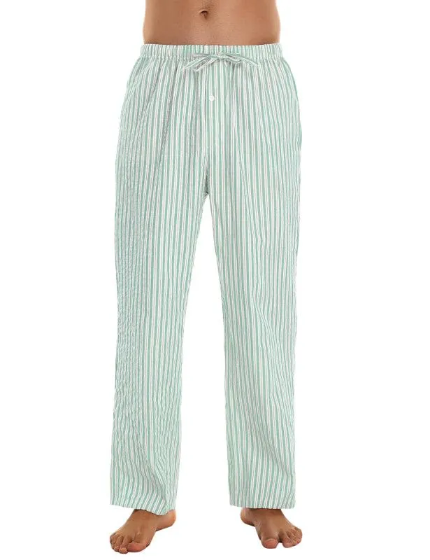 Jingtong-Men's Woven Striped Lounge Pants