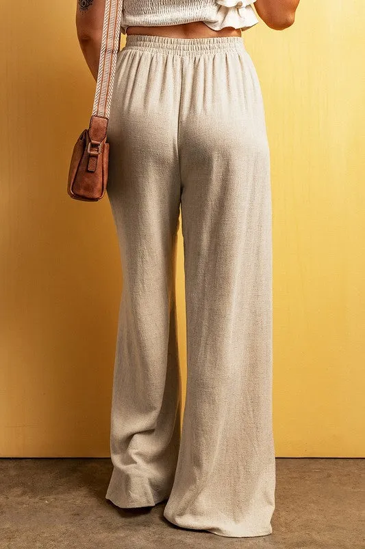 Kayla Linen Wide Leg Pants