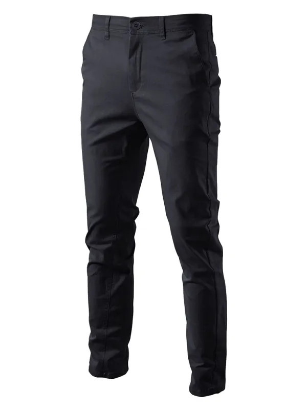 Men's casual all-match solid color casual pants