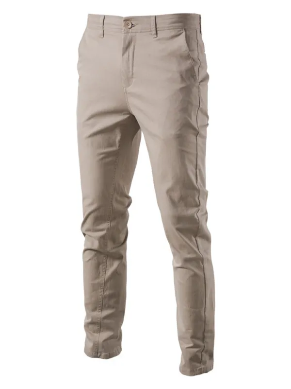 Men's casual all-match solid color casual pants