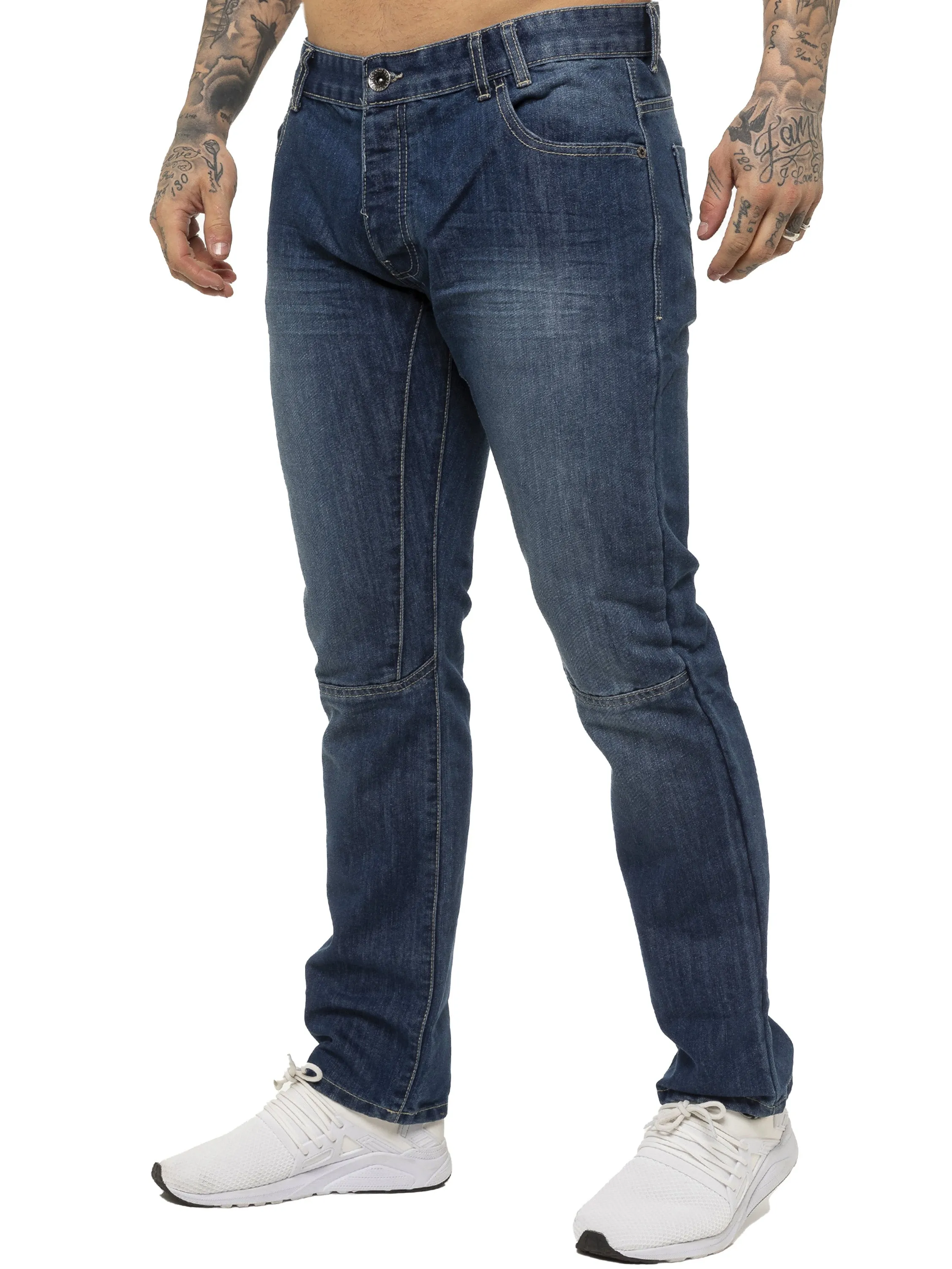 Mens Designer Straight Leg Regular Fit Denim | Enzo Designer Menswear