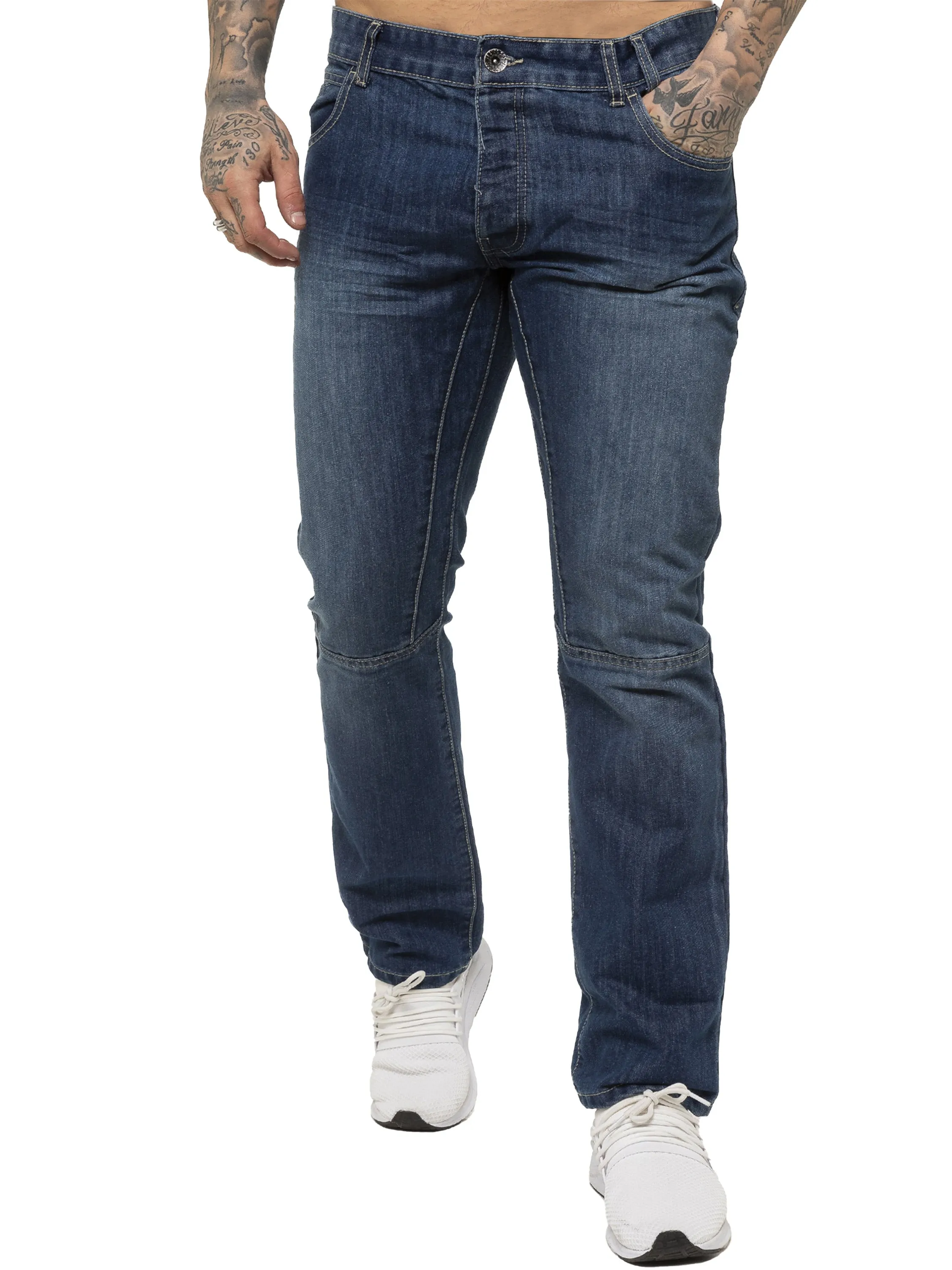 Mens Designer Straight Leg Regular Fit Denim | Enzo Designer Menswear