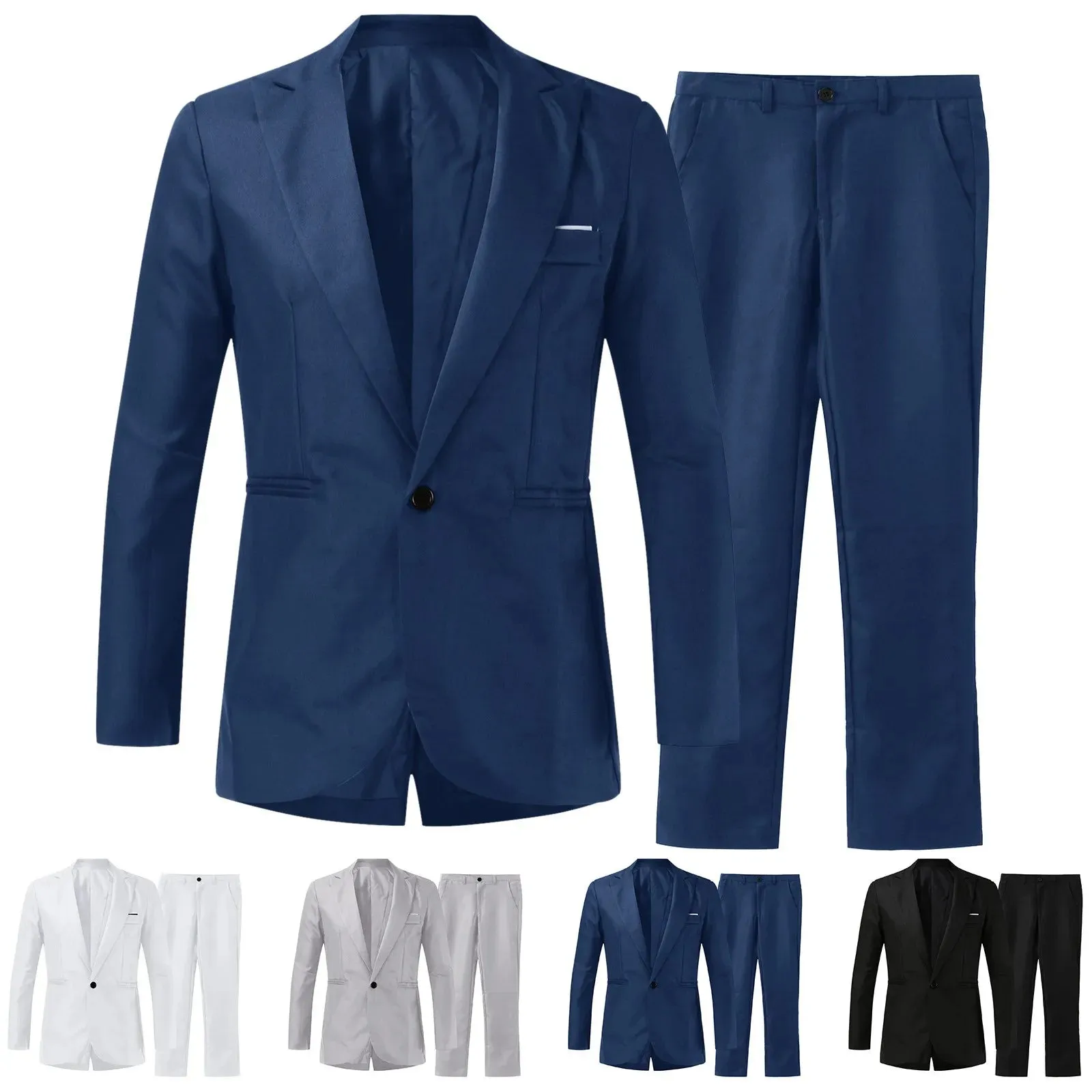 Men's Elegant Wedding Suit Set: Blazers, Vest, Pants - Formal 2024 Outfit