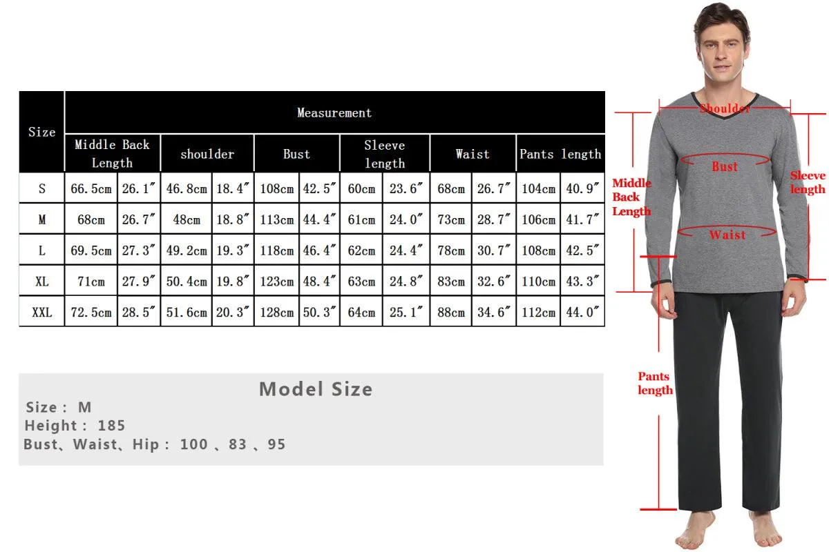 Men's V-Neck Contrast Color Suit