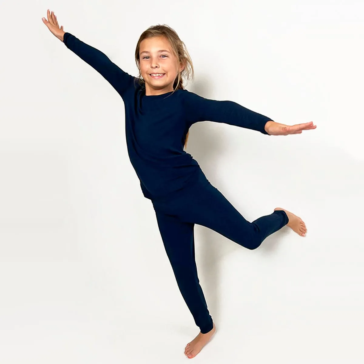 Midnight Blue Bamboo Kids Pajamas