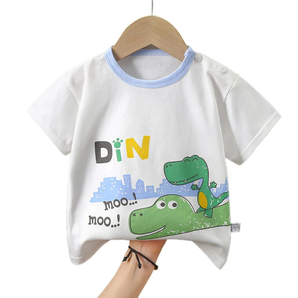 New Arrival Pure Cotton T-Shirt for Baby Girls and Boys, Summer Tee for Toddlers, Striped Short Sleeve Top  Ropa De Niña