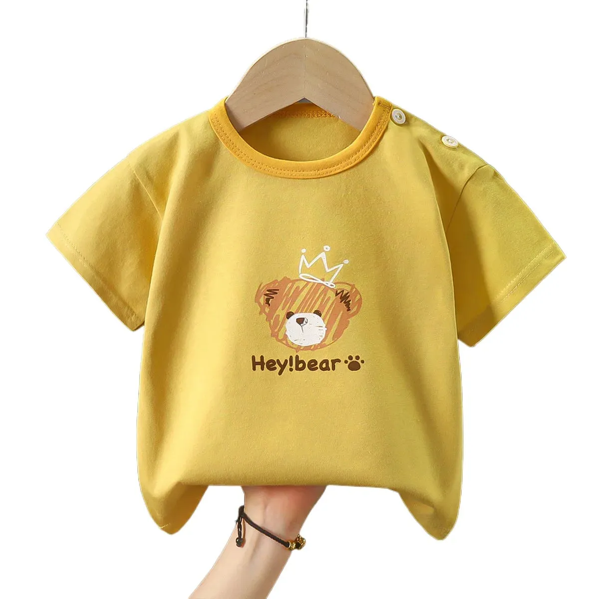 New Arrival Pure Cotton T-Shirt for Baby Girls and Boys, Summer Tee for Toddlers, Striped Short Sleeve Top  Ropa De Niña