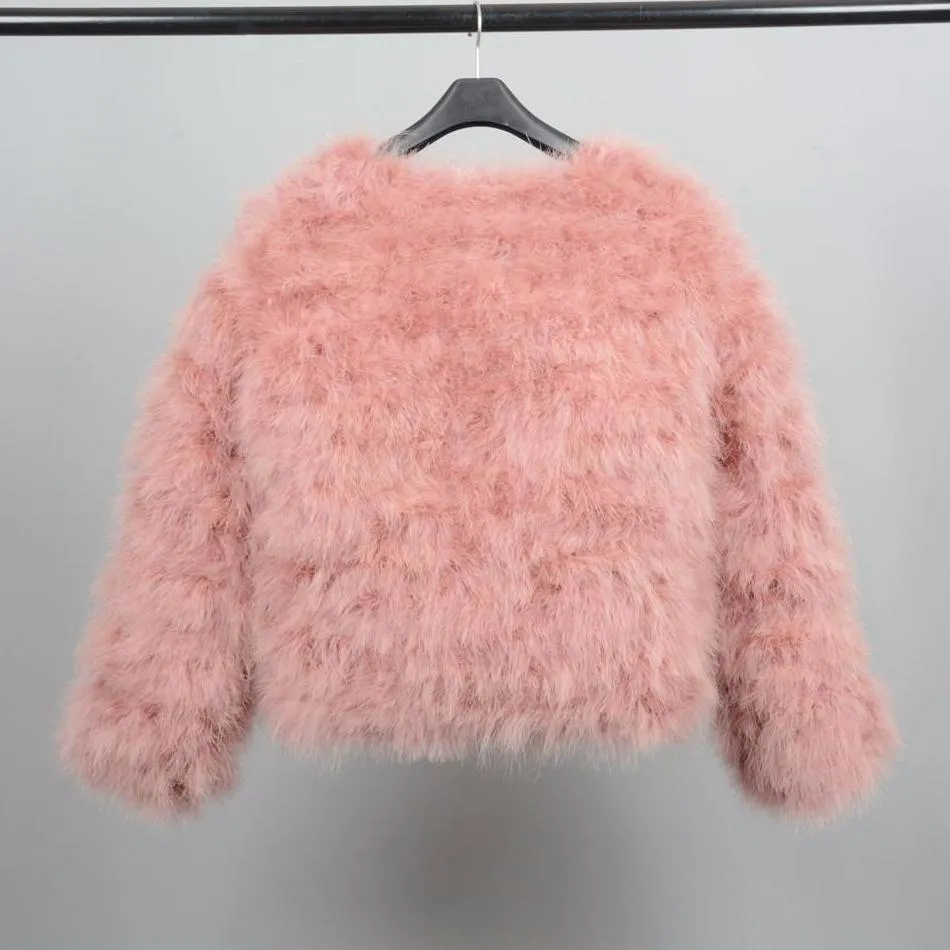 Ostrich Feather Jacket - Pink