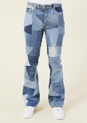 PATCHWORK FLARED JEANS