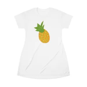 Pineapple All Over Print T-Shirt Dress