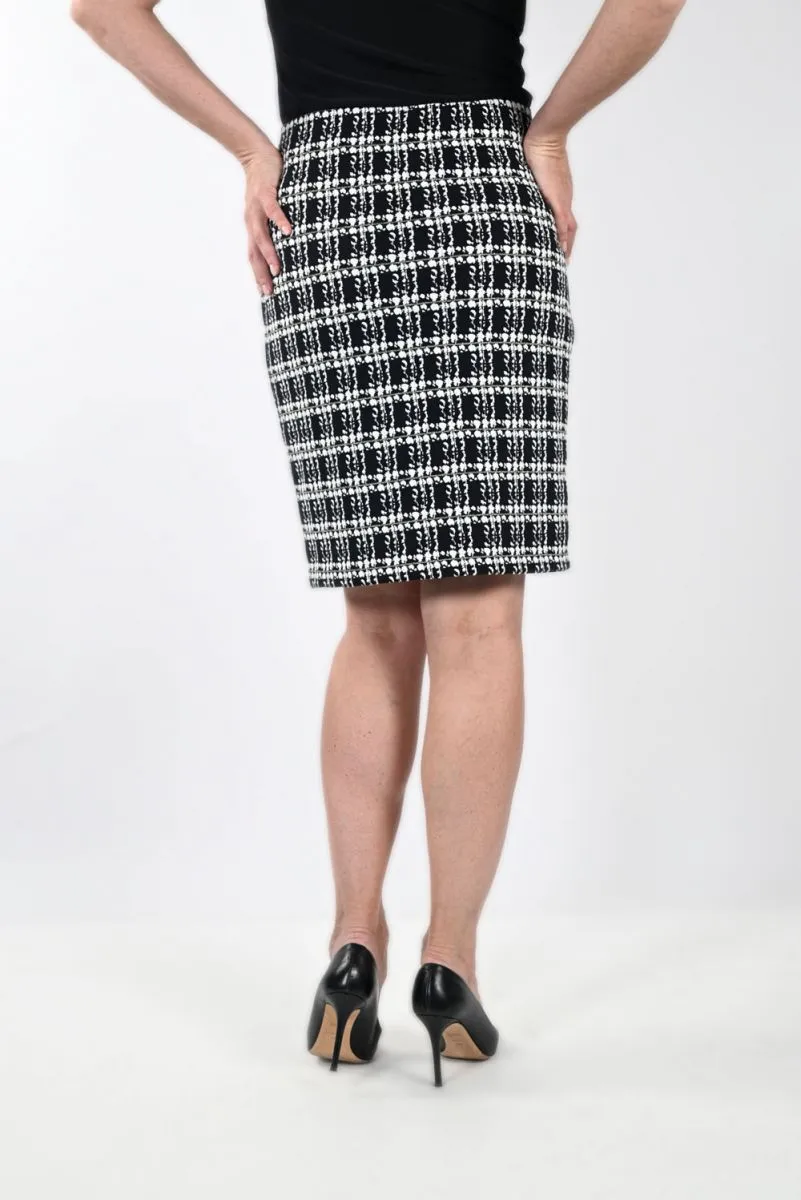 PLAID KNIT SKIRT