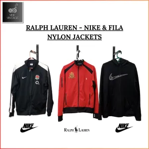 RALPH LAUREN - NIKE & FILA NYLON JACKETS - 11 PCS