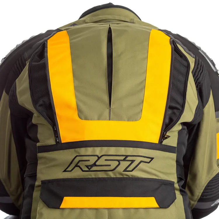 RST ADVENTURE-X CE MEN'S TEXTILE JACKET - GREEN/OCHRE